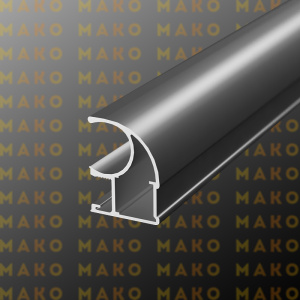 Профиль вертикальный асимметричный MS125 Графит (A19)